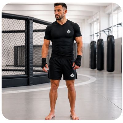 4. Schwarzes Herren-Kompressionsshirt COMBATWEAR | DBX Bushido