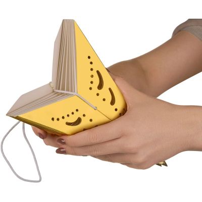 11. Papierdekoration Stern, Durchmesser 45 cm, 9 Arme, Gold