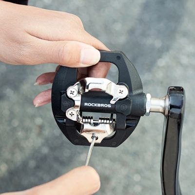 6. Rockbros M108 Nylon Half-Lock Doppelseitige Fahrradpedale - Schwarz