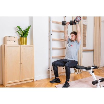 10. Turnleiter mit Handlauf und Übungsbank BENCHK 723W