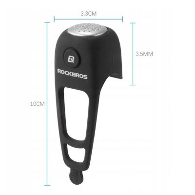 4. Rockbros CB1709BK elektronische Fahrradklingel – schwarz