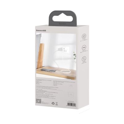 9. Baseus Simple Wisdom Lightning / USB-C Kabel 20W 1,5 m 2 Stück - Weiß