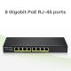 6. Zyxel GS1915-8EP Switch 8p PoE (PoE+: 8;) 60W Managed Gigabit