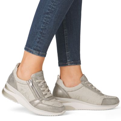 6. Goldene Keilsneaker für Damen Remonte Rieker D2401-61