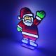 7. Spiegeldekoration mit LED-Diode, Unendlichkeitsspiegeleffekt, Weihnachtsmann