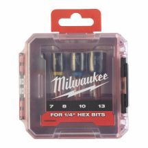 MILWAUKEE STECKSCHLUSS-BIT-SATZ 7/8/10/13mm (65mm)
