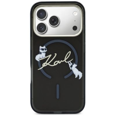 3. Karl Lagerfeld MagSafe-Hülle mit Schriftzug für iPhone 18 Pro Max / 17 Pro Max – Schwarz