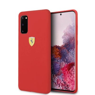 Ferrari Silikonhülle für Samsung Galaxy S20 - Rot