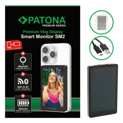PATONA Premium Vlog Display Smart Monitor SM2 – Professioneller Kontrollmonitor für Smartphones