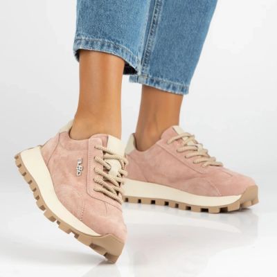 2. Leder-Plateau-Sneaker, pinkfarben, Filippo DP7498