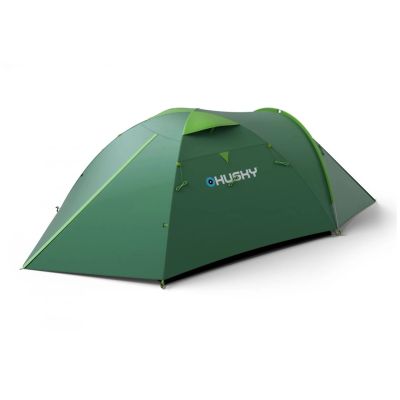 3. Husky BIZON 3 PLUS Dreipersonen-Touristenzelt, 220 x 410 x 130 cm, 5,2 kg, grün