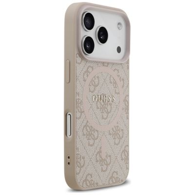 4. Guess 4G Ring Classic Logo MagSafe Hülle für iPhone 17 Pro – Pink