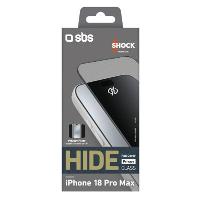 2. SBS Hide Full Cover Privacy Glass für iPhone 18 Pro Max 0,33 mm