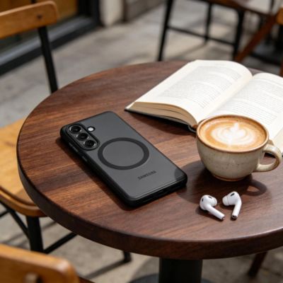 3. Tech-Protect MagPeak MagSafe Hülle für Samsung Galaxy S26 - Schwarz