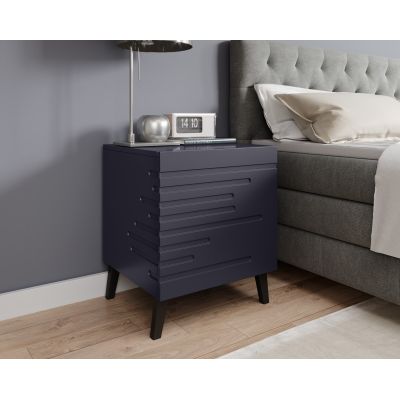 3. NOVA Nachttisch 44x40x52 marineblau matt