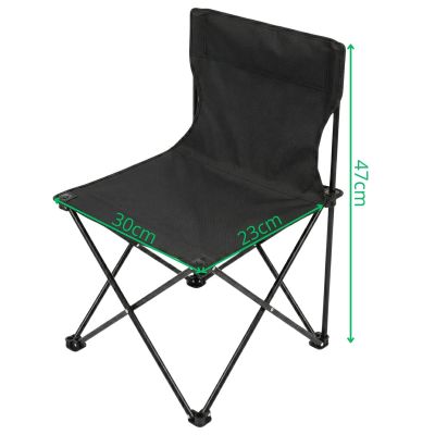 10. Faltbarer Campingstuhl, schwarz, 30 x 30 x 25/47 cm, ENERO CAMP