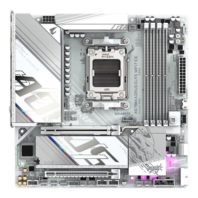 2. Gigabyte X870M AORUS ELITE WIFI7 ICE (X870, AM5, ATX, DD)