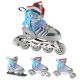 2. NH18192 4in1 GRAU-BLAU GRÖSSE M (34-38) ROLLSCHUHE MIT HOCKEY-ÄRMEL NILS EXTREME