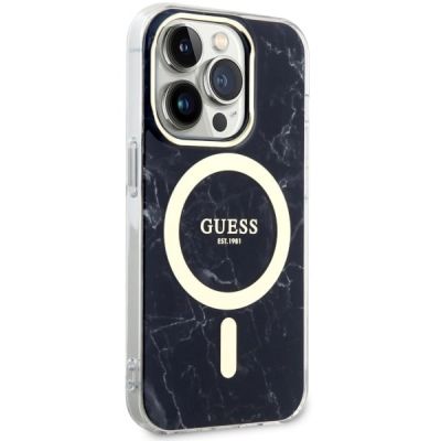 4. Guess GUHMP14XPCUMAK iPhone 14 Pro Max 6.7" schwarz/schwarz Hardcase Marble MagSafe