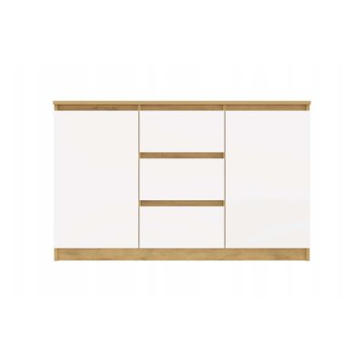 2. 2-türige Kommode mit 3 Schubladen, Artisan/Weiß, Set