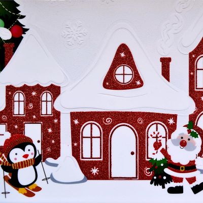 3. DEKORATIVER FENSTERAUFKLEBER 20 × 50 CM MIT GLITZER – MIX