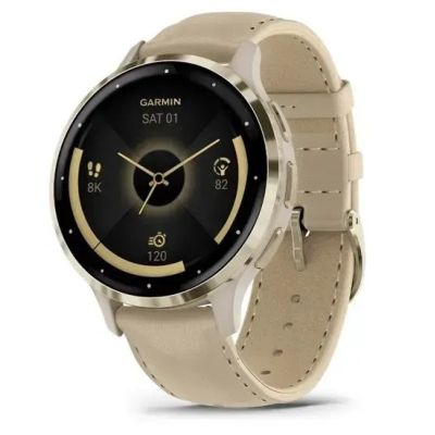 14. Garmin 010-02785-55 Smartwatch / Sportuhr, 3,05 cm (1,2") AMOLED-Display, 41 mm, digitaler Touchscreen (390 x 390 Pixel), Gold, WLAN, GPS