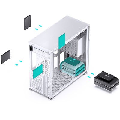 6. Jonsbo D41 MESH Screen Computergehäuse, weiß