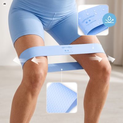 3. Ein Set aus drei Trainingsbändern mit rutschfester Struktur, Spokey JUICY SET