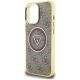 6. Guess IML Metal Glitter 4G Circle Triangle MagSafe Case für iPhone 16 Pro Max - Braun