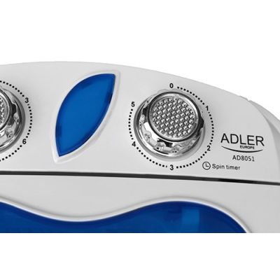 20. Adler AD 8051 Reisewaschmaschine (1000 U/min; 3 kg; 370 mm; blau)