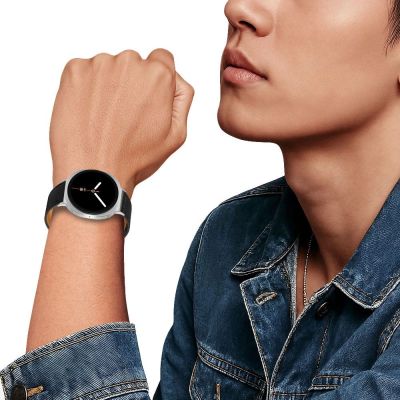 4. Tech-Protect Leatherfit Armband für Samsung Galaxy Watch 40/44/46 mm - Schwarz