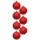 47. Dekorative Kunststoffkugeln, 6 cm, Set mit 35 Stück, rot
