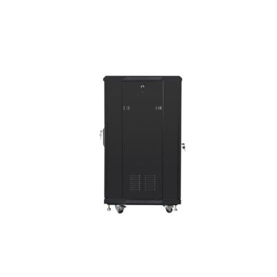 4. Lanberg FF01-6622-12B Rack-Schrank (22 HE; 19 Zoll; 1160 mm / 600 mm / 600 mm; Standgerät; Glas; 800 kg; schwarz)