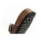 7. Bio Bio Schuhe Herren-Slipper, profilierte Flip-Flops, Naturleder, braun