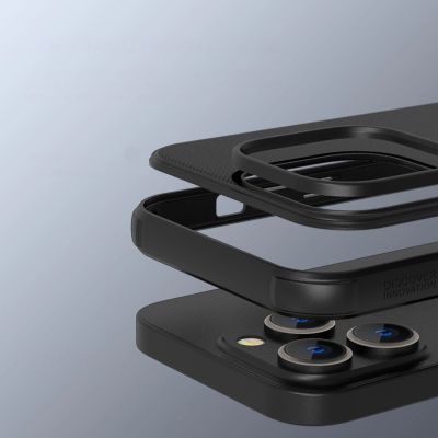8. Nillkin Super Frosted Shield Pro Hülle für iPhone 14 Pro Max Rückseite blau