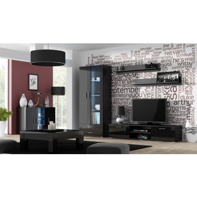 9. Regal 125 cm (2 Stück) SOHO schwarz matt