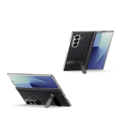 11. Dux Ducis Stex Hülle für Samsung Galaxy Z Fold 7 mit 360°-Ständer – Schwarz