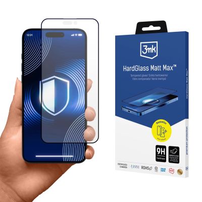 3mk HardGlass Matt Max gehärtetes Glas für iPhone 16