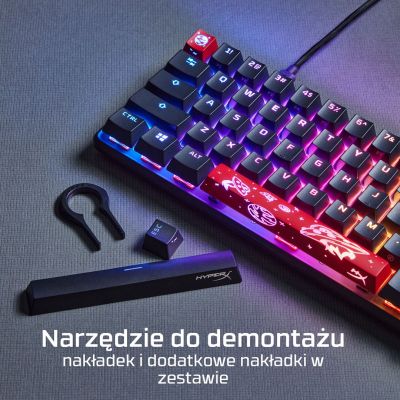 4. HyperX Alloy Origins 65 schwarz / Gaming-Tastatur / mechanisch / HyperX Red / US / RGB / USB-C