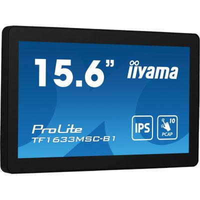 iiyama ProLite TF1633MSC-B1 Computermonitor 39,6 cm (15,6 Zoll) 1920 x 1080 px Full HD Touchscreen Schwarz