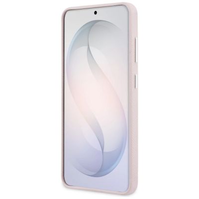 5. Karl Lagerfeld Saffiano KC Metal Logo MagSafe Hülle für Samsung Galaxy S26+ - Pink