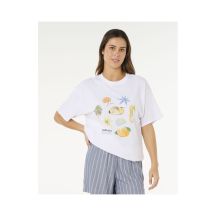 RIP CURL Damen Poolside Heritage T-Shirt Weiß