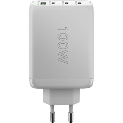 3. Goobay 65556 Handy-Ladegerät für Laptop und Smartphone, Weiß, AC-Schnellladefunktion, intern