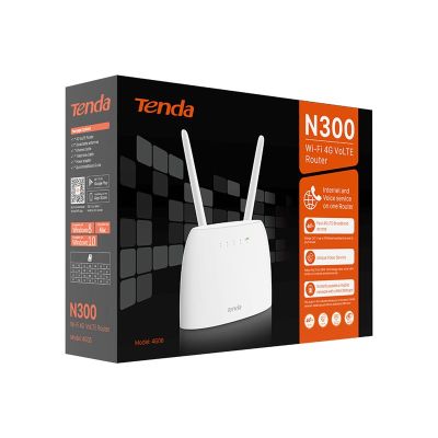 4. Tenda N300 WLAN-Router Fast Ethernet Single Frequency (2,4 GHz) 4G Weiß