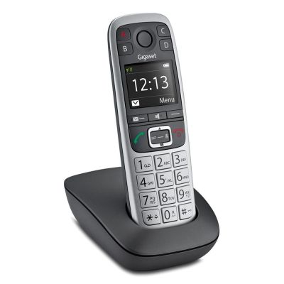3. Gigaset E560 DECT-Telefon, Anruferkennung, Schwarz, Silber
