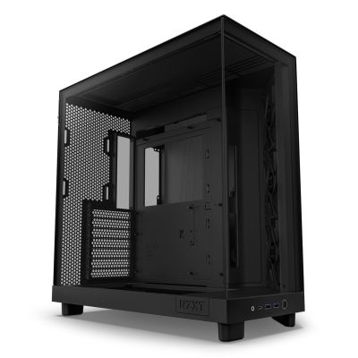 10. NZXT H6 Flow MIDI-Tower-Computergehäuse mit Fenster, Schwarz