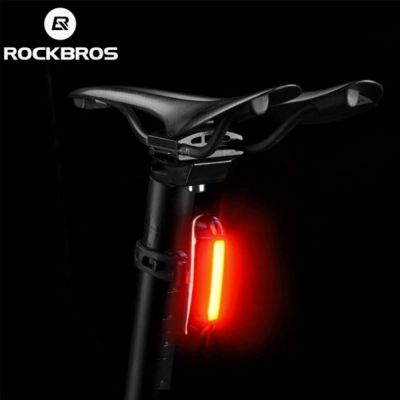 4. Rockbros A54BK Fahrradrücklicht + Micro USB - USB-A Kabel - Schwarz