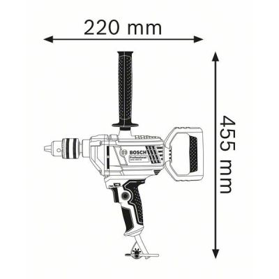 2. Bosch 0 601 1B0 000 Bohrmaschine, 630 U/min, 3 kg, Schwarz, Blau