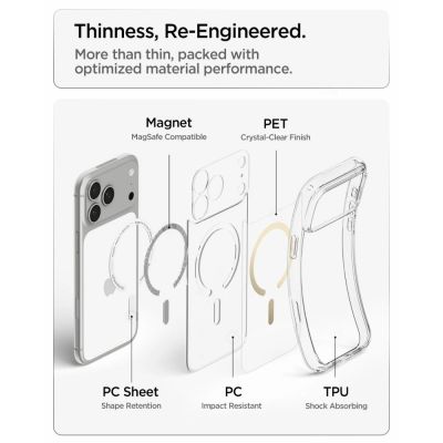 8. Spigen Ultra Hybrid MagSafe Hülle für iPhone 18 Pro Max / 17 Pro Max – Transparent Gold