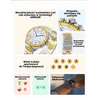 9. GRAVITY GT16-2 Schwarze Herren-Smartwatch mit schwarzem Armband